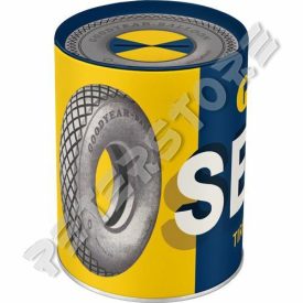 Retró Fém Persely - Goodyear Service, Gumi szerviz