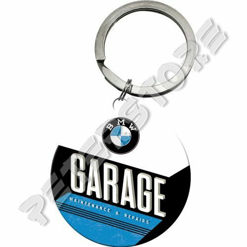 Retró Fém Kulcstartó - BMW Garage, Garázs