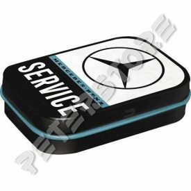   Retró Cukorkás Fémdoboz - Mercedes-Benz Service, Szerviz Dombornyomott