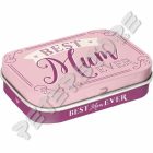 Retró Cukorkás Fémdoboz - A világ legjobb anyukája Dombornyomott