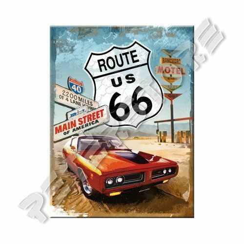 Fém Hűtőmágnes - U.S. Route 66