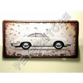 Retró Fém Tábla - Rendszámtábla - Porsche 356B