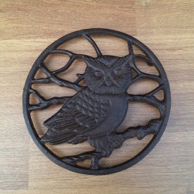 Öntöttvas Edényalátét Bagoly