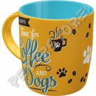 Retró Bögre - Mindig van idő Kávéra és Kutyára