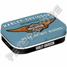 Retró Cukorkás Fémdoboz - Harley-Davidson Dombornyomott