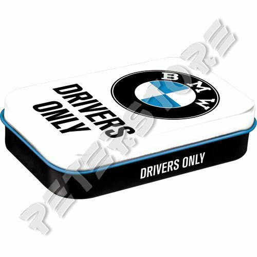 Retró Cukorkás Fémdoboz XL - BMW Drivers Only Dombornyomott