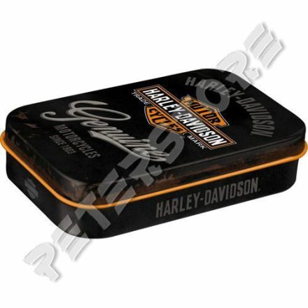 Retró Cukorkás Fémdoboz XL - Harley-Davidson Dombornyomott