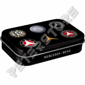   Retró Cukorkás Fémdoboz XL - Mercedes-Benz Logók Dombornyomott