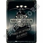 Retró Fém Képeslap - Harley-Davidson Motor