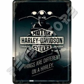 Retró Fém Képeslap - Harley-Davidson Motor