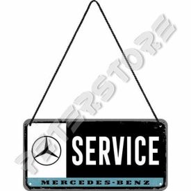   Retró Fém Tábla - Mercedes-Benz Service, Szerviz Dombornyomott