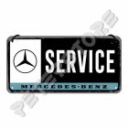 Retró Fém Tábla - Mercedes-Benz Service, Szerviz Dombornyomott