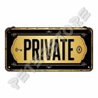 Retró Fém Tábla - Private - Privát Dombornyomott