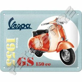 Retró Fém Tábla - Vespa Dombornyomott