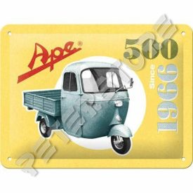 Retró Fém Tábla - Vespa Ape 500 Dombornyomott