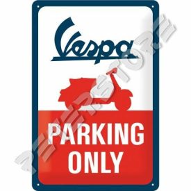 Retró Fém Tábla - Vespa Parkoló Dombornyomott