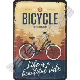   Retró Fém Tábla - Bicycle - Bicikli - Kerékpár Dombornyomott