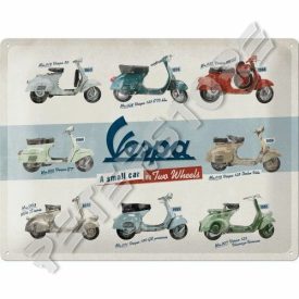 Retró Fém Tábla - Vespa Dombornyomott