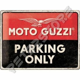 Retró Fém Tábla - Moto Guzzi Parkoló Dombornyomott