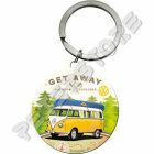 Retró Fém Kulcstartó - Volkswagen VW T1 Busz