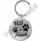 Retró Fém Kulcstartó - Best Friends, Legjobb barátok