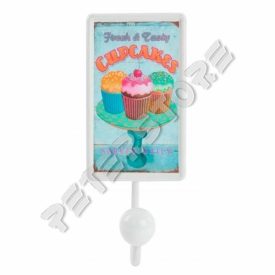   Fém Fali Akasztó, Fogas - Cupcake, Muffin, Sütemény, Tündér torta