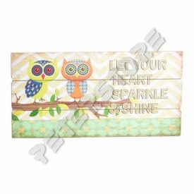   Fa falikép - Bagoly - Hagyja, hogy a szíve szikrázzon és ragyogjon