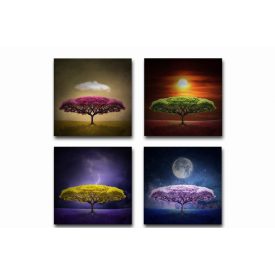 Falikép feszített keret nélküli - Tájkép 4 db-os