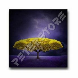 Falikép feszített keret nélküli - Fa villám