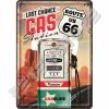 Retró Fém Képeslap - Gasoline, Benzin, U.S. Route 66