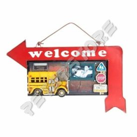 Fém modell, makett - Iskolabusz