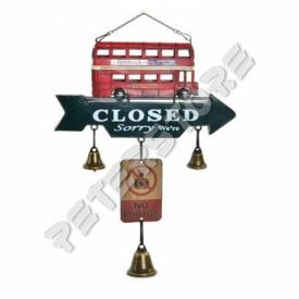 Fém modell, makett, Ajtóra - Angol busz