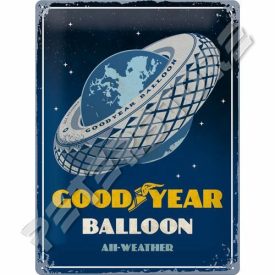 Retró Fém Tábla - Goodyear Gumik Dombornyomott