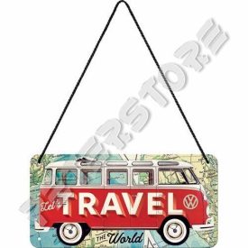 Retró Fém Tábla - Volkswagen VW T1 Busz Dombornyomott