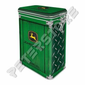   Retró Fémdoboz Csatos, Aromazárós - John Deere Dombornyomott