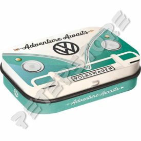   Retró Cukorkás Fémdoboz - Volkswagen VW T1 Busz Dombornyomott