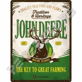 Retró Fém Tábla - John Deere Reklámtábla Dombornyomott