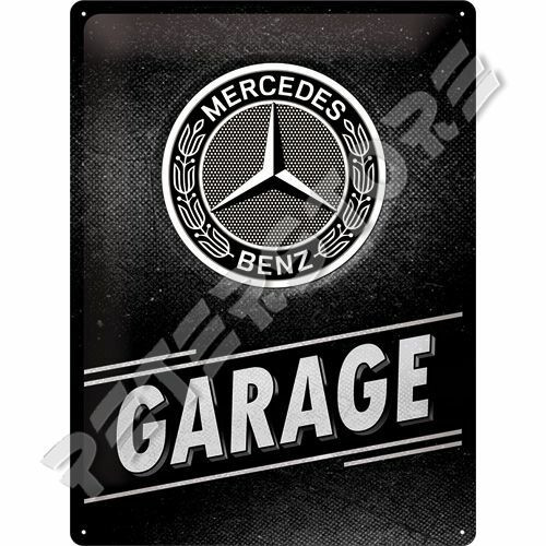 Retró Fém Tábla - Mercedes-Benz Garage, Garázs Dombornyomott