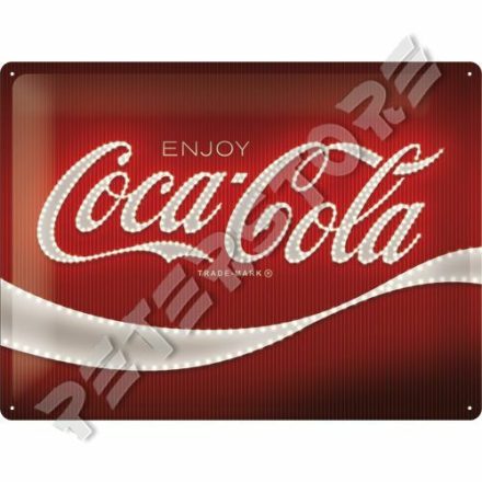 Retró Fém Tábla - Coca-Cola Logó Reklámtábla Dombornyomott