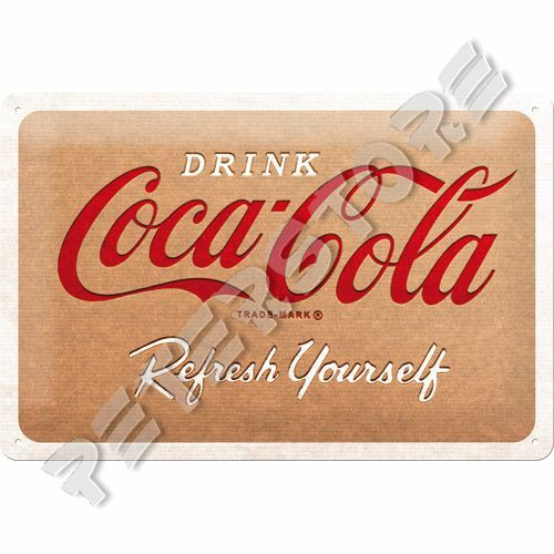 Retró Fém Tábla - Coca-Cola Logó Reklámtábla Dombornyomott