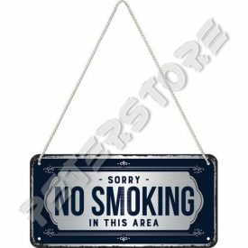 Retró Fém Tábla - Nem dohányzó terület Dombornyomott