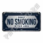 Retró Fém Tábla - Nem dohányzó terület Dombornyomott