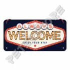 Retró Fém Tábla - Always Welcome Dombornyomott