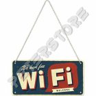 Retró Fém Tábla - Van ingyen Wifi Dombornyomott