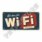 Retró Fém Tábla - Van ingyen Wifi Dombornyomott