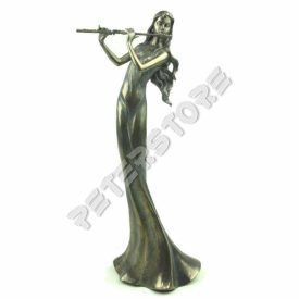 Fuvolázó lány Szobor