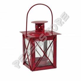 Fém Mécses Lámpás X Mintás  Méret: 10 x 10 x 16 cm