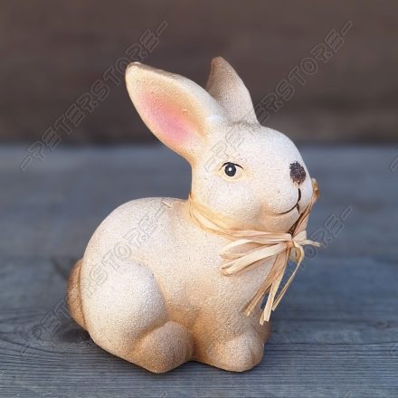 Kerámia Nyúl, Nyuszi Figura   Méret: 10 cm széles, 12 cm magas, 7 cm mély