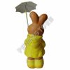 Kerámia Nyúl, Nyuszi Figura Esernyővel   Méret: 6 cm széles, 15 cm magas, 5,5 cm mély