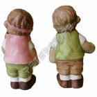 Kerámia Kislány Kisfiú    Méret: 7 cm széles, 11,5 cm magas, 4,5 cm mély